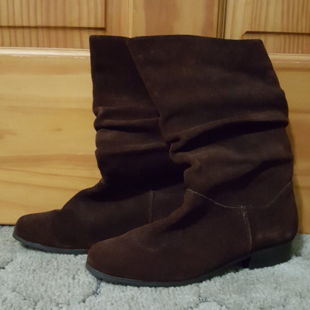 Suede Boots Women's Size 6 Brown Suede JC Penney